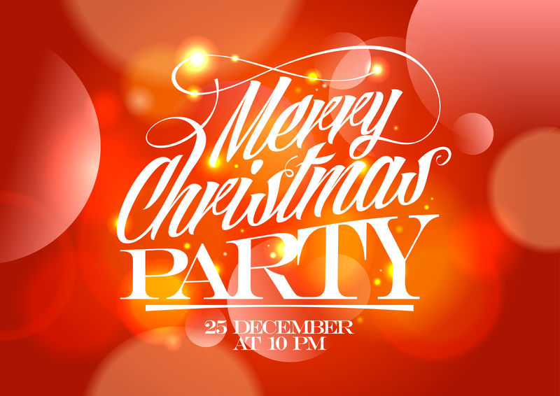 圣诞派对红色设计。