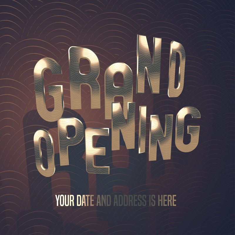 大开场矢量插图，横幅，背景