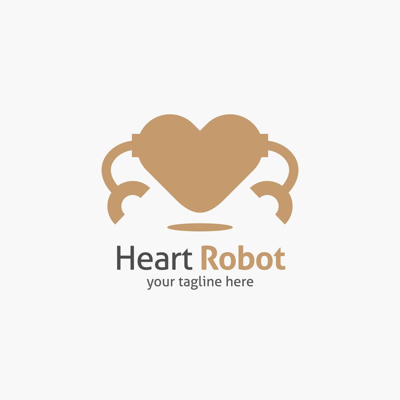 心形标志设计矢量模板-企业品牌标识-平面设计