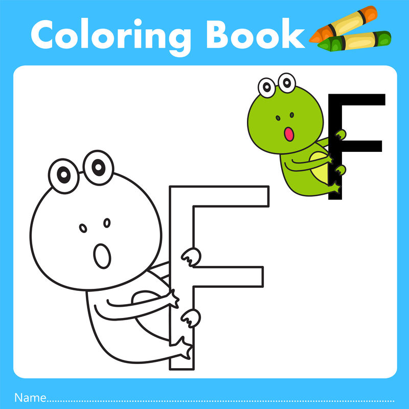 青蛙动物彩书插画