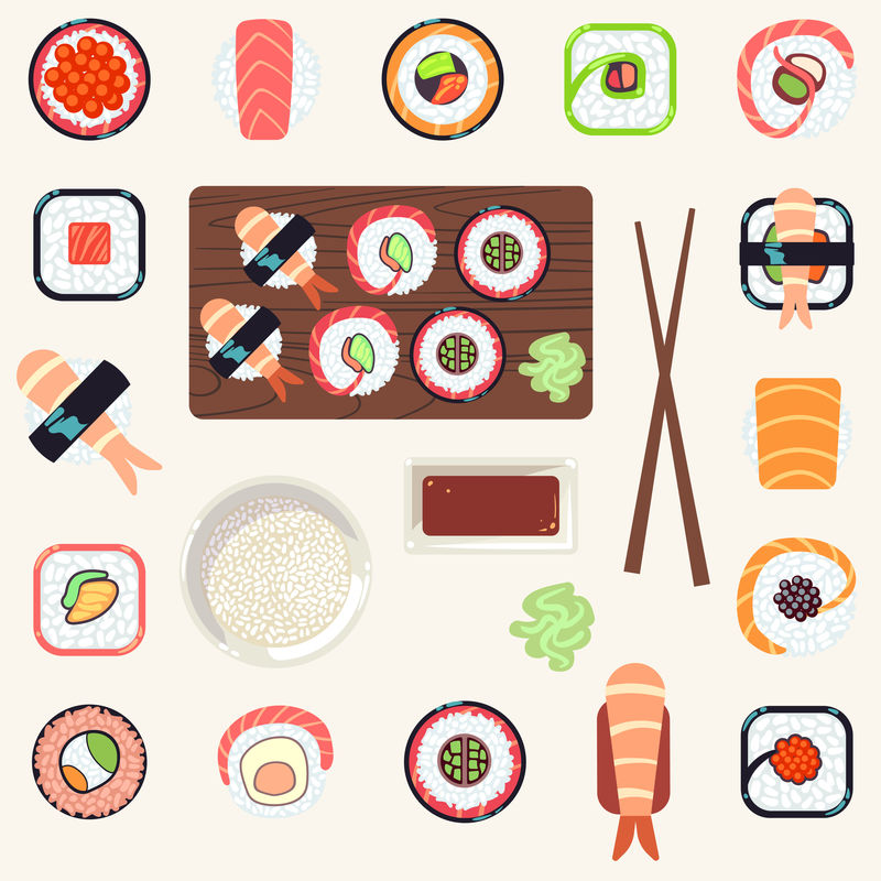 日本食物矢量图解集
