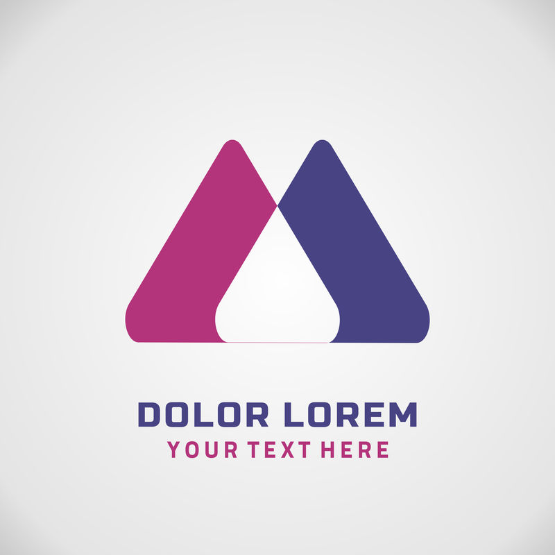 矢量彩色字母标志