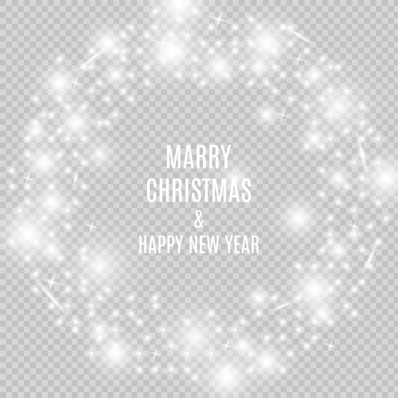 闪亮的圣诞背景-圣诞灯-新年快乐横幅-优雅的雪模板-矢量图解