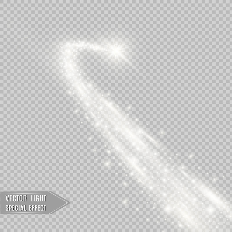 矢量金色闪闪的落星-星尘小道