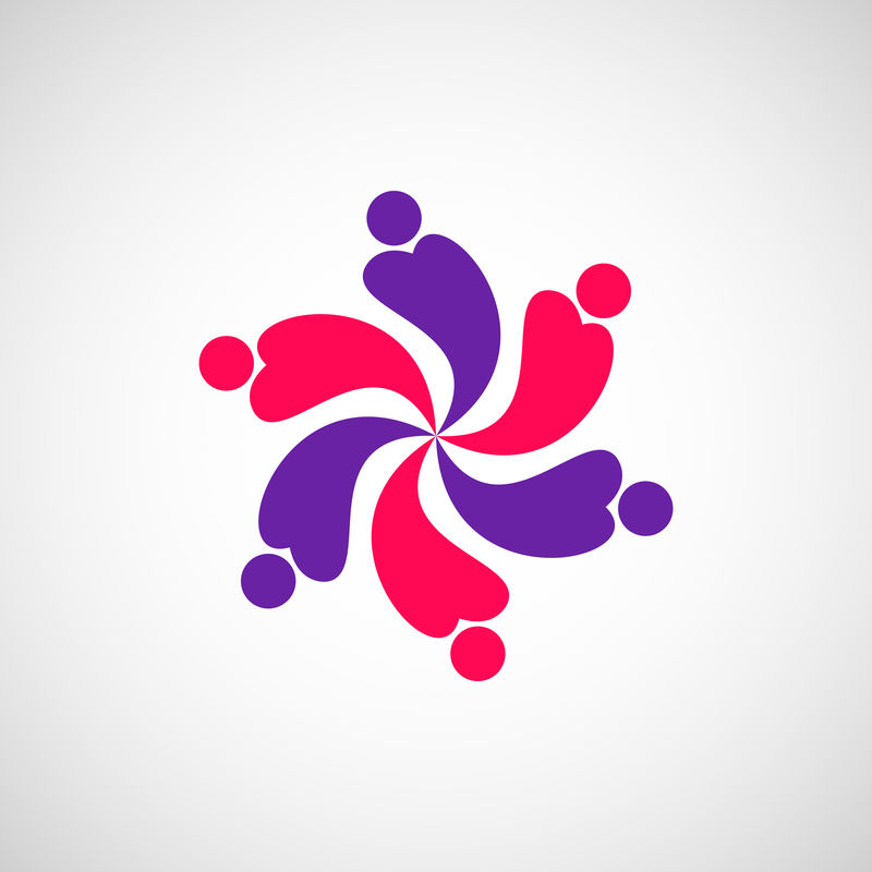 抽象人物符号图标矢量插图图形设计