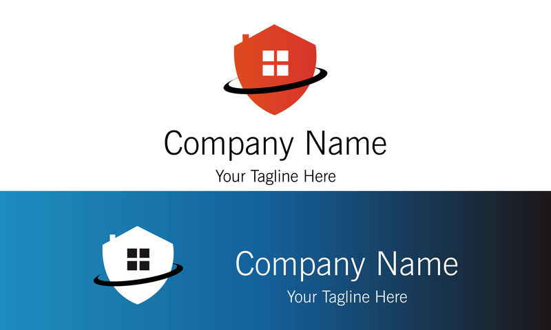 房屋检查员标志设计矢量