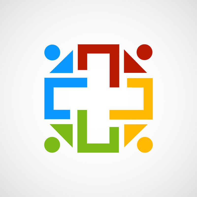 医疗保健标识设计向量模板