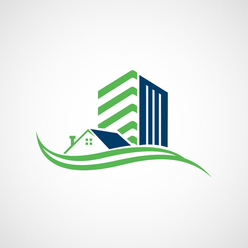 建筑、房地产、住宅和建筑标识和矢量设计