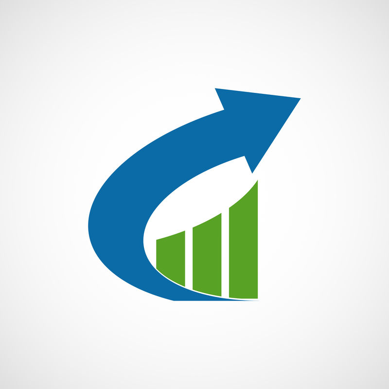 投资标识模板矢量资金增长图标设计