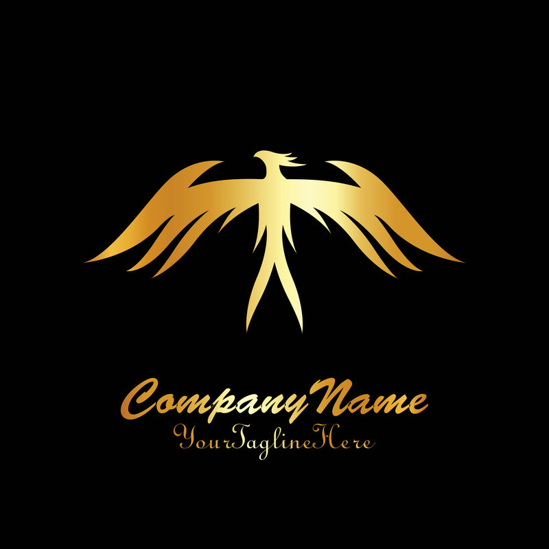 矢量的金色标志