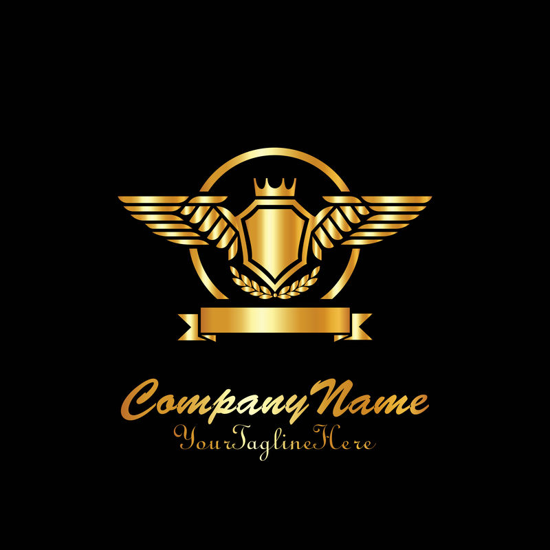 皇家品牌标志设计模板-品牌标识元素-矢量图解