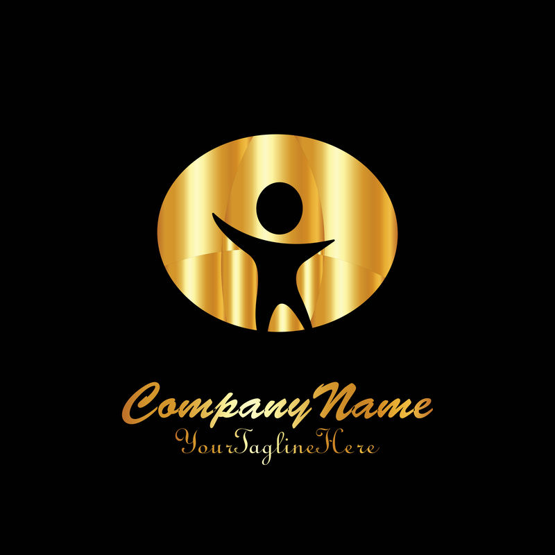 矢量的金色标志