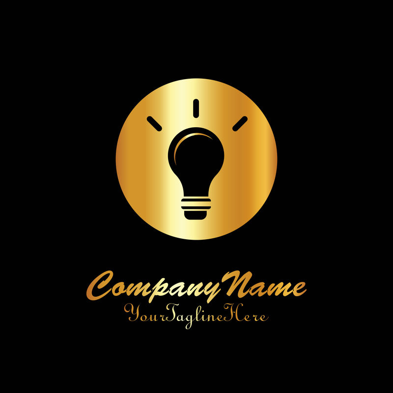 矢量的金色标志