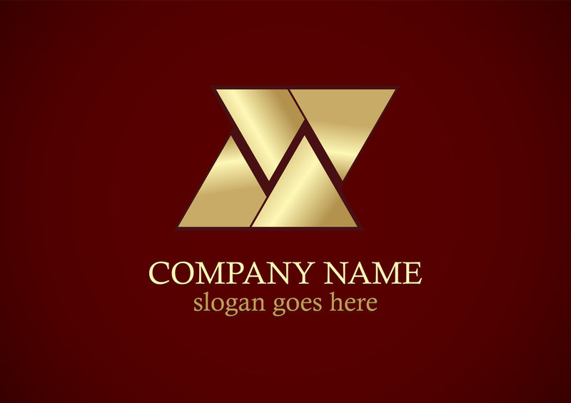 矢量的金色logo标志