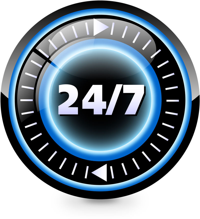 24小时7天矢量按钮-网页设计元素