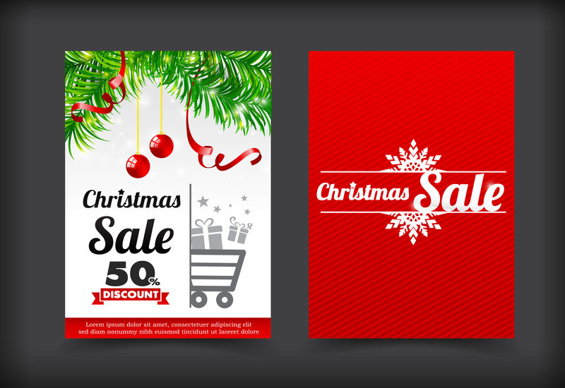 013收集圣诞快乐优惠券卡片横幅促销