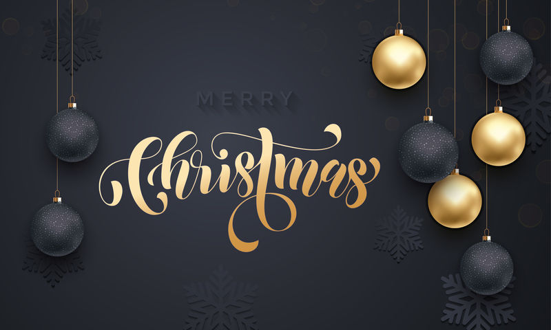 金饰字帖圣诞快乐