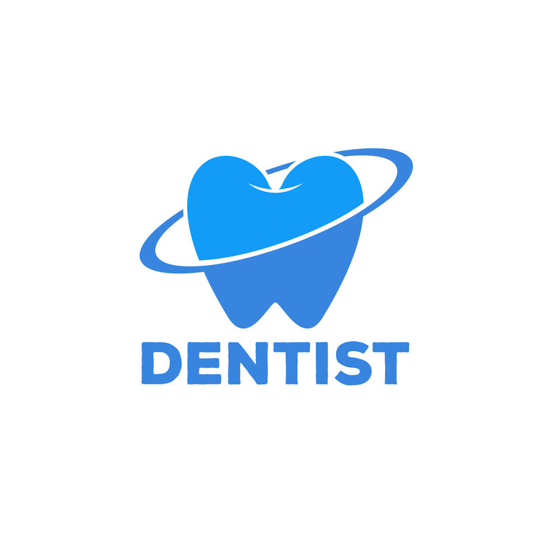 牙科-牙科-牙齿标志模板