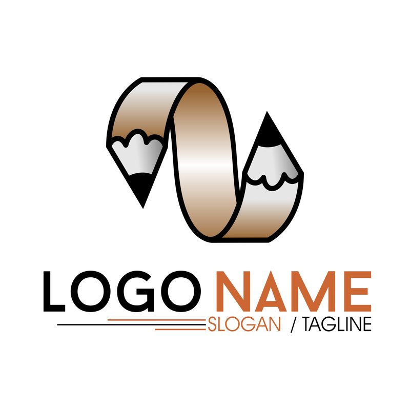 矢量创意铅笔logo