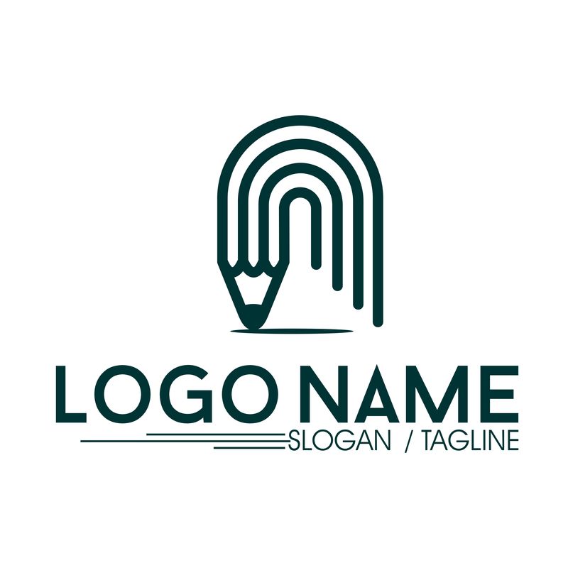 矢量创意铅笔logo