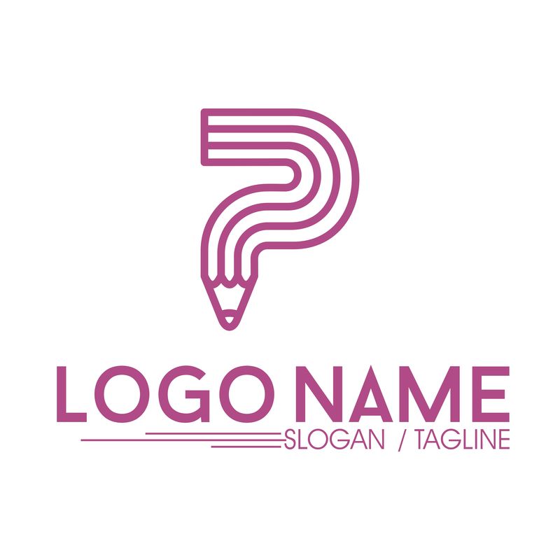 矢量创意铅笔logo