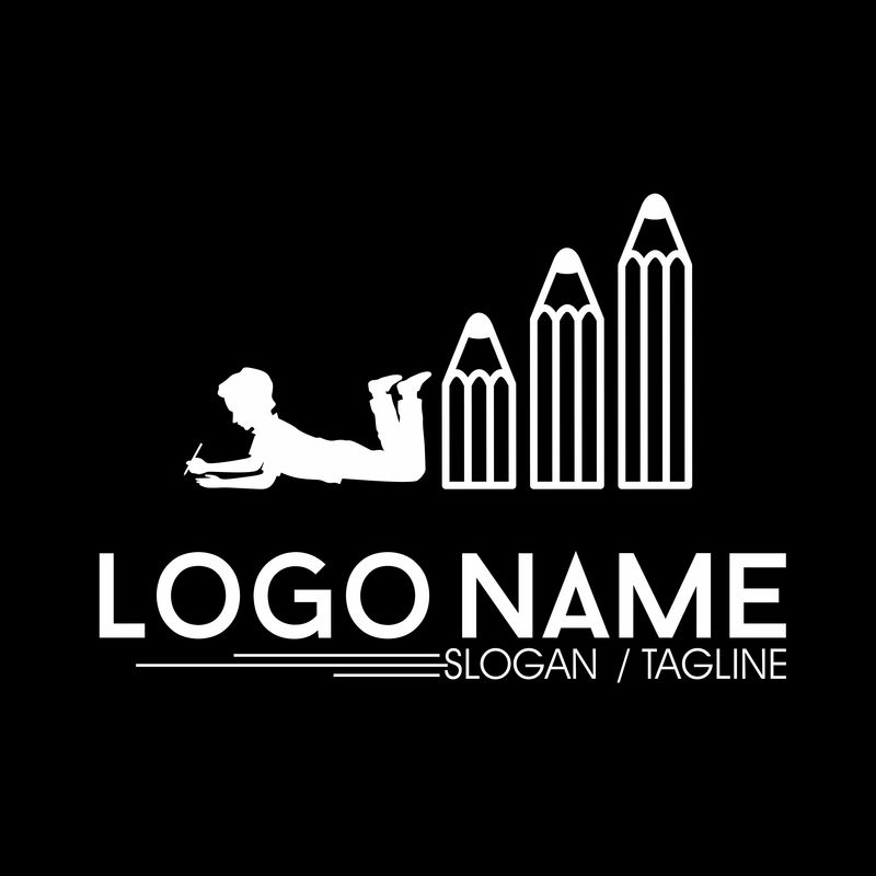 矢量创意铅笔logo