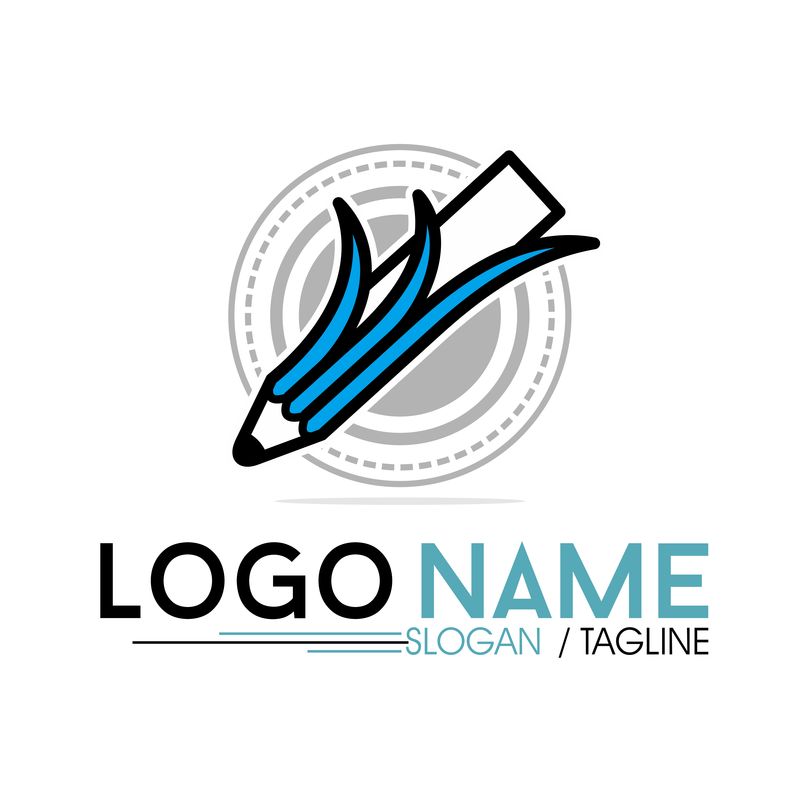 矢量创意铅笔logo