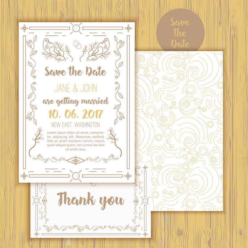 线性样式的矢量几何框架。叶、树和鸟的设计元素。