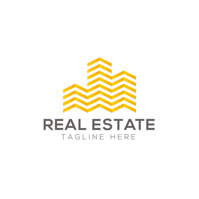 创意塔与建筑概念标识设计模板