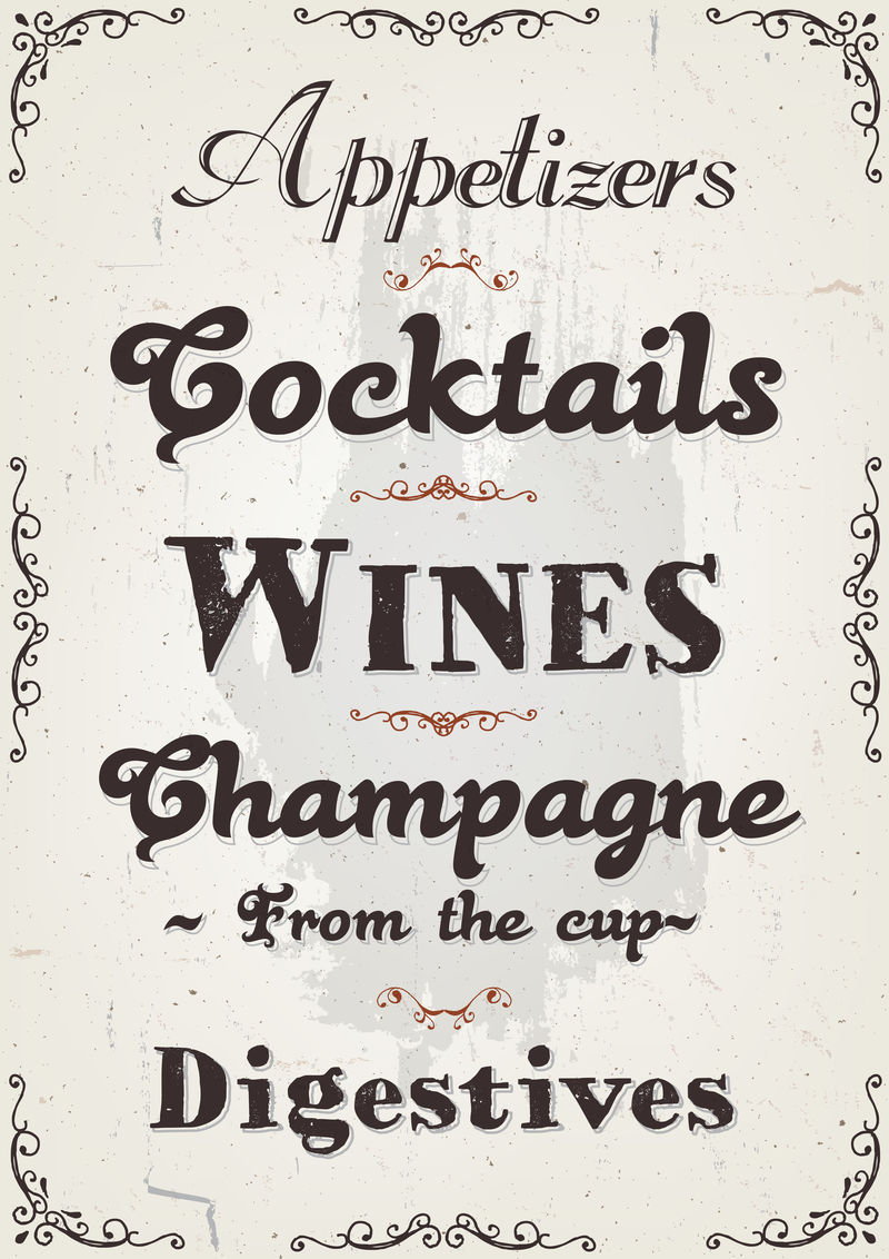 法国餐厅酒水背景