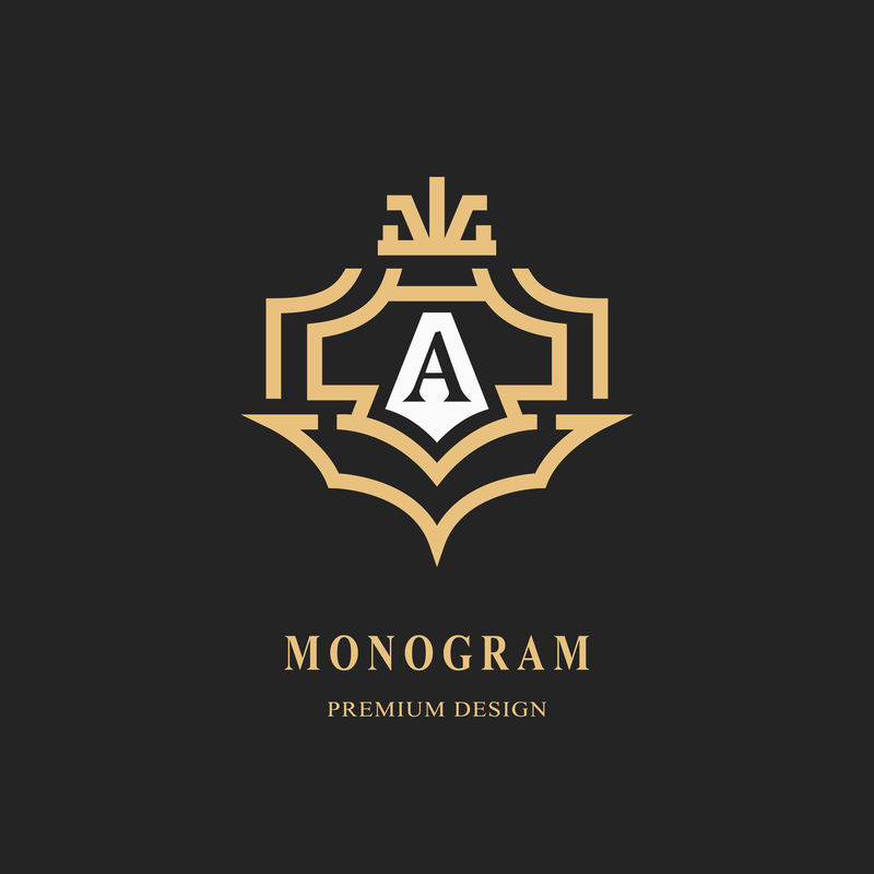 会标设计元素,优美的模板。书法优雅的线条艺术标志设计。字母象征着皇室、名片、精品店、酒店、餐厅、葡萄酒的标志。框架。矢量图解