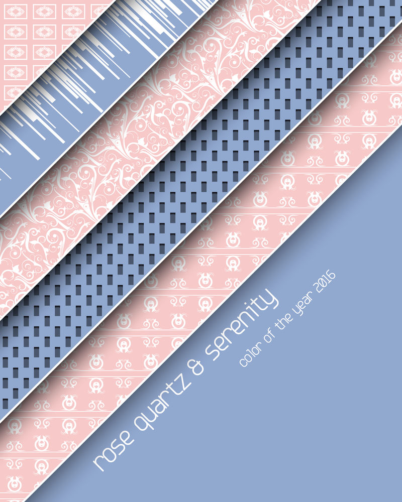 织物图案-玫瑰石英与宁静-2016年度色彩