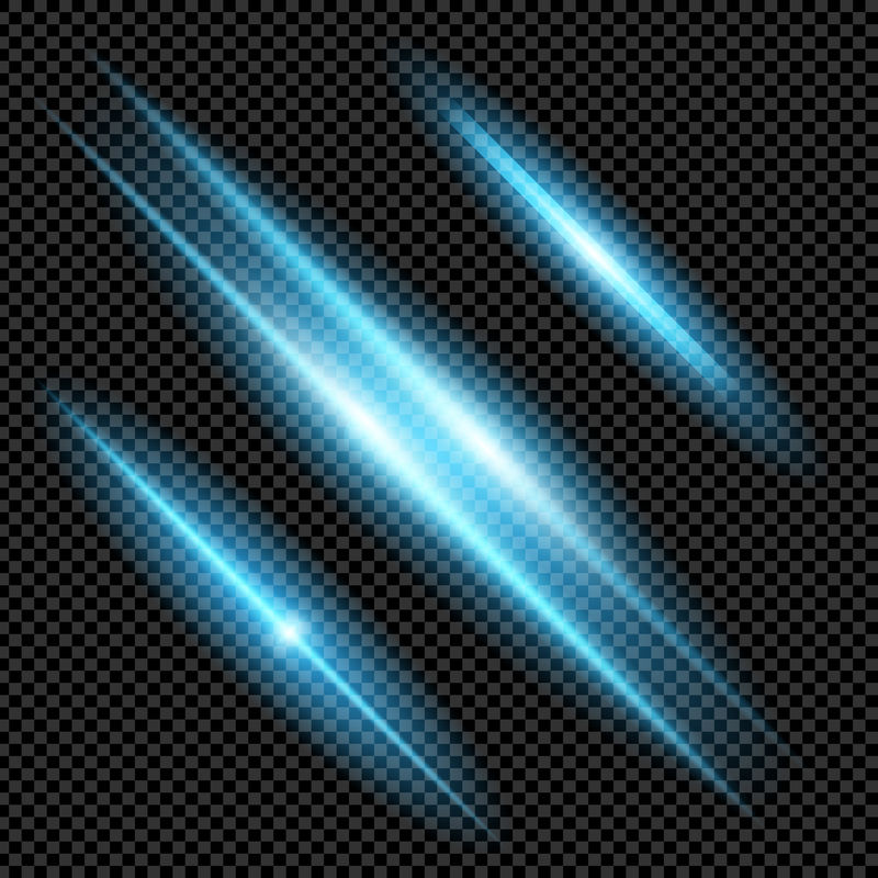 辉光效应星的创意概念矢量集在黑色背景下迸发出火花。为说明模板艺术设计，旗帜圣诞庆祝，魔术闪光能量射线