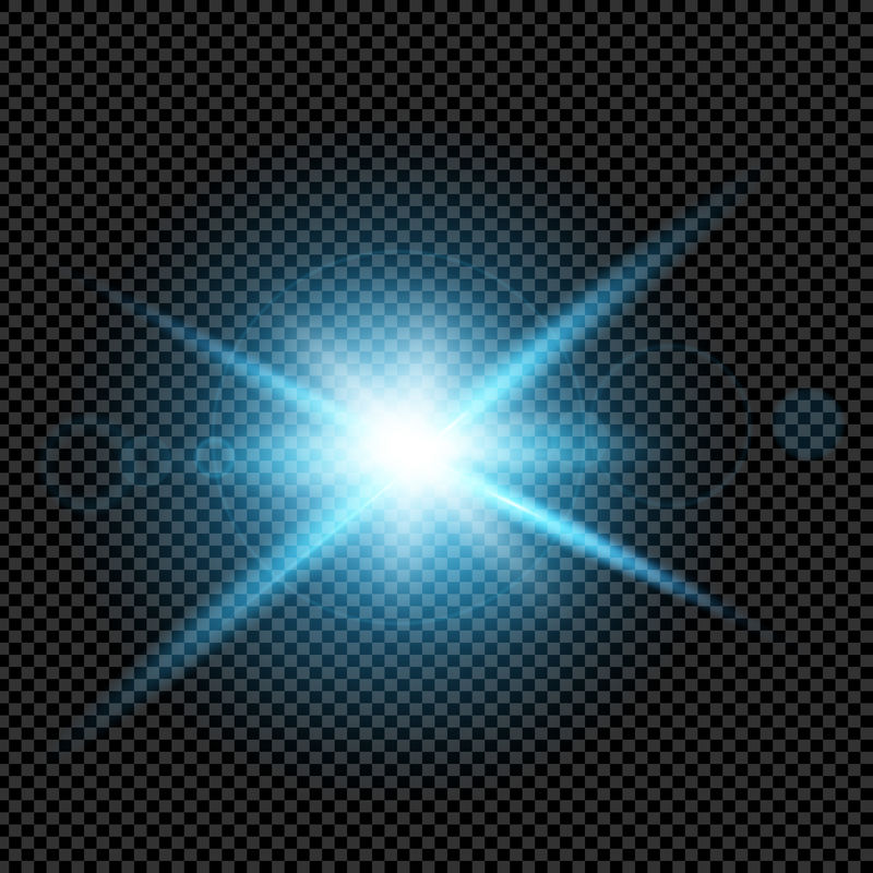 辉光效应星的创意概念矢量集在黑色背景下迸发出火花。为说明模板艺术设计，旗帜圣诞庆祝，魔术闪光能量射线