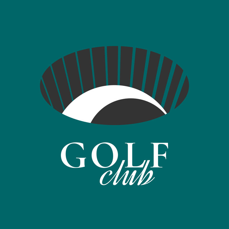 高尔夫俱乐部，高尔夫球场矢量标志
