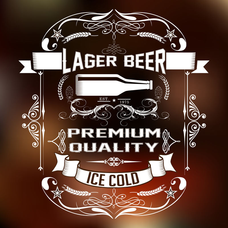 矢量酒精饮料标签