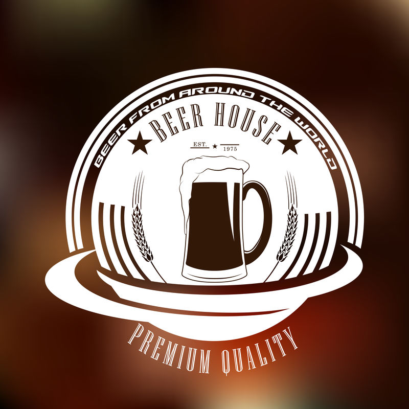 冰镇啤酒海报-粉笔板背景上的酒馆标志-手工制作的与啤酒有关的创意作品-矢量复古插图