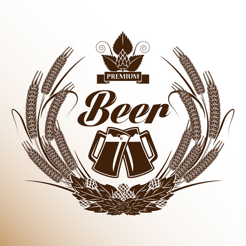 矢量酒精饮料标签