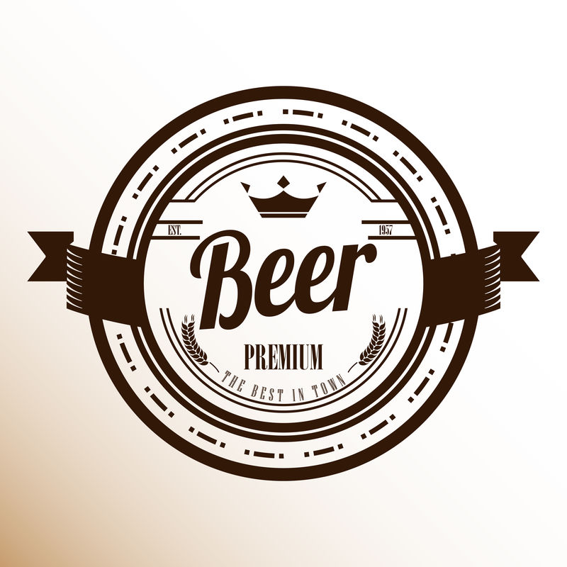 矢量酒精饮料标签