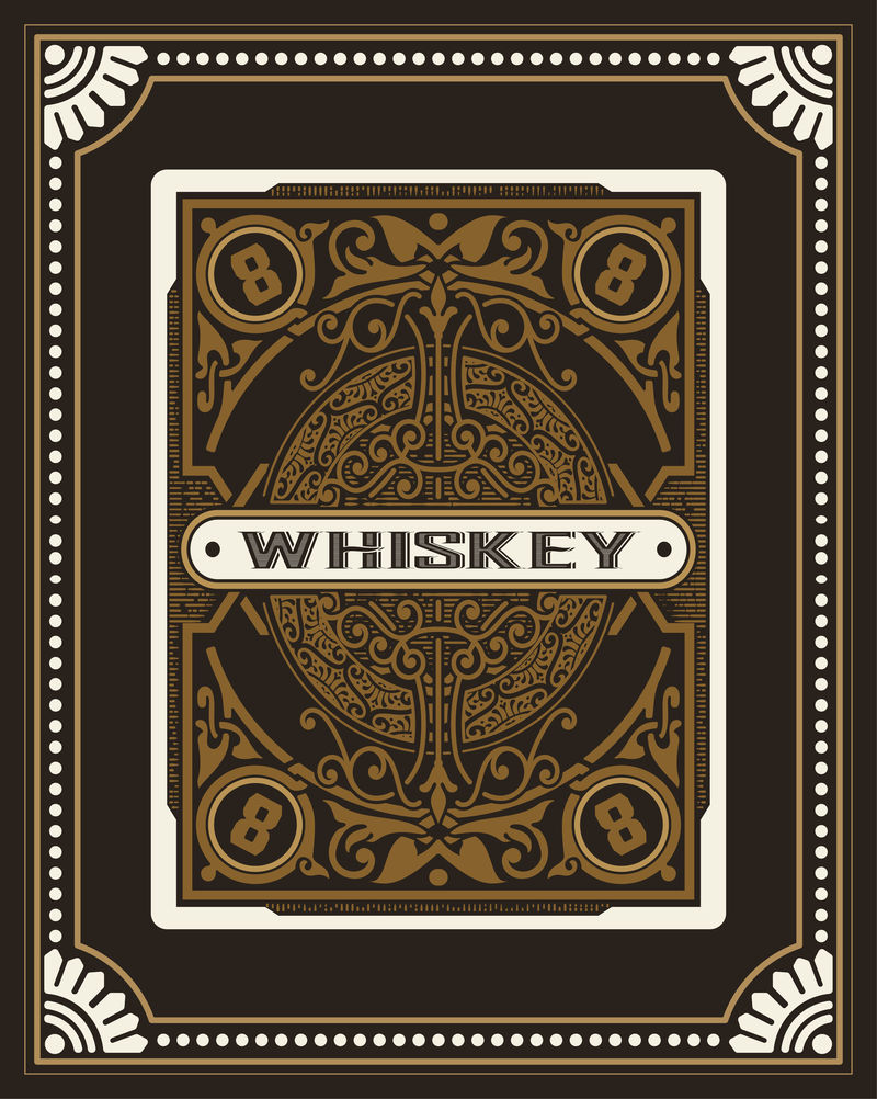 威士忌和葡萄酒标签的旧标签设计，餐厅横幅，