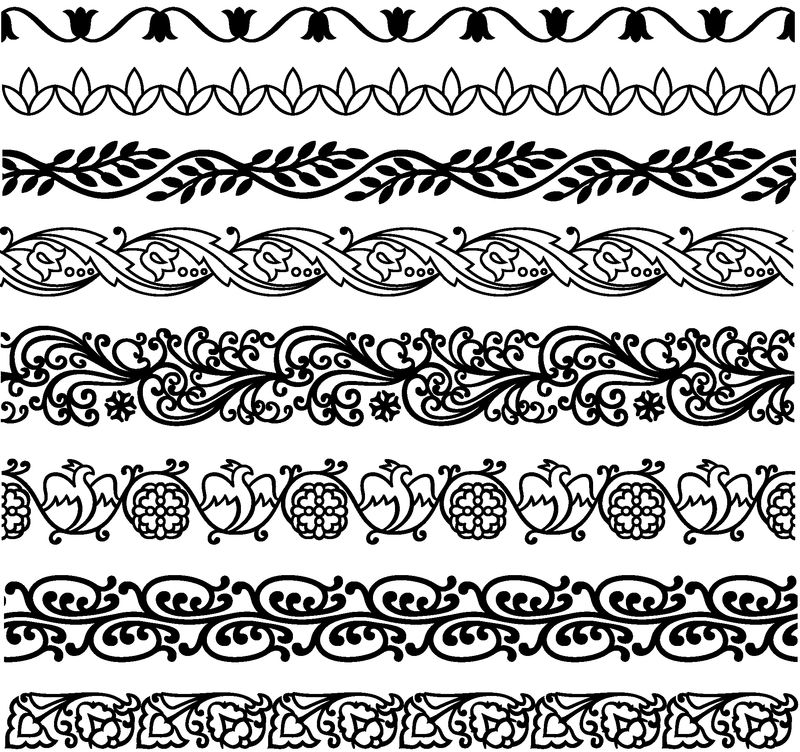 边界-线条装饰古董集-设计邀请函、框架、菜单的装饰元素