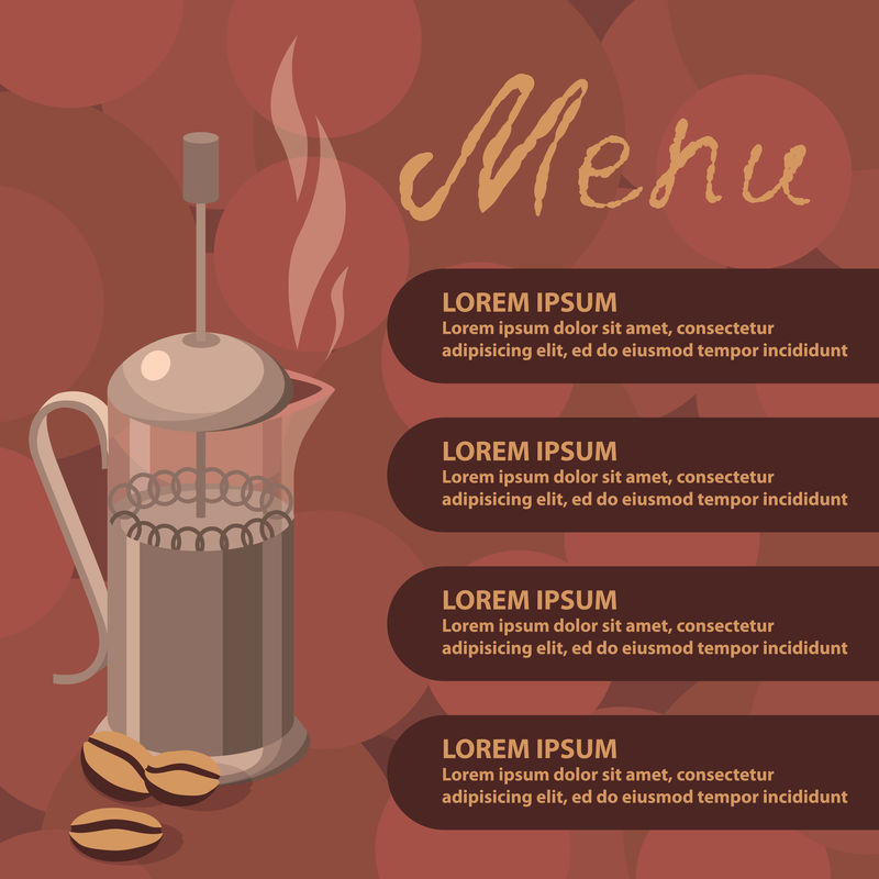 咖啡压榨机矢量图