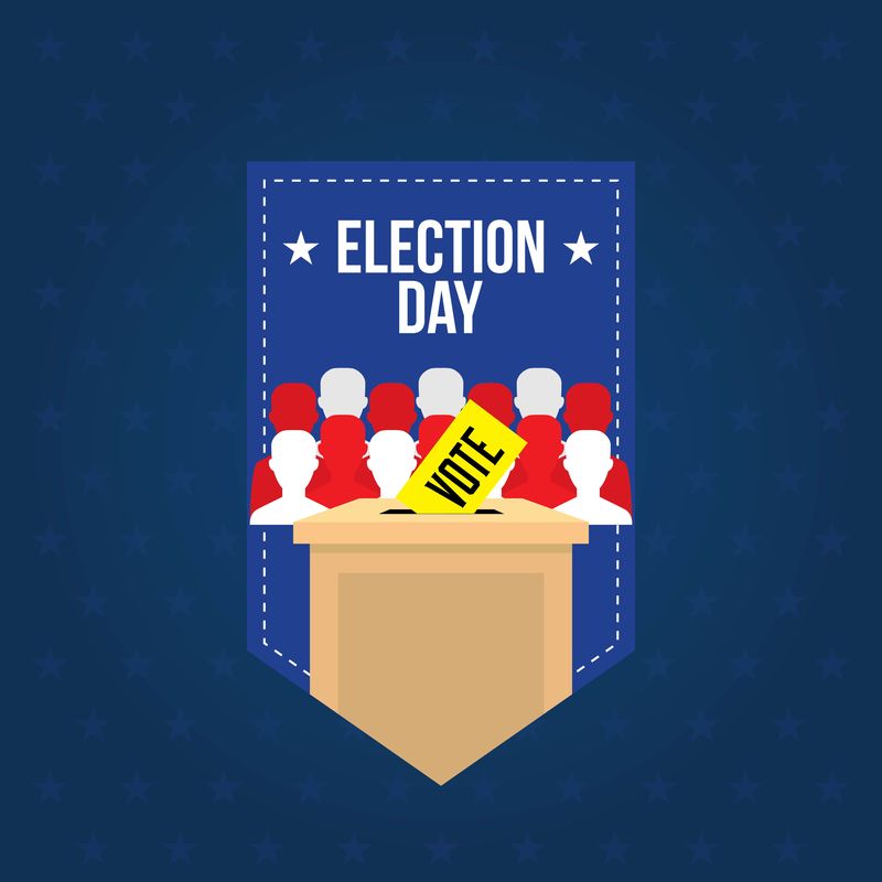 矢量美国总统选举日概念