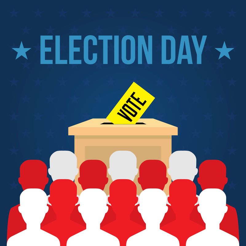 矢量美国总统选举日概念