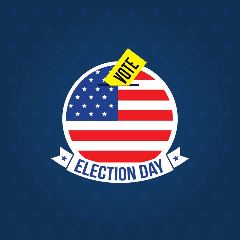 矢量美国总统选举日概念