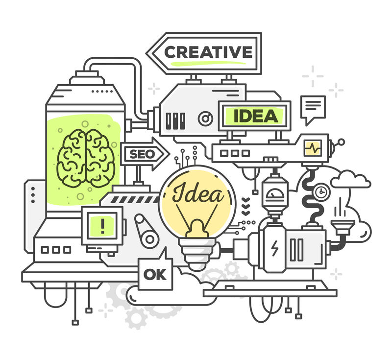 开发创新专业机制的矢量演示