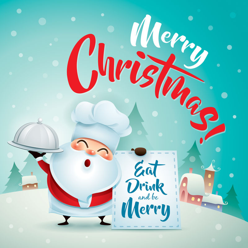 圣诞快乐！老式圣诞贺卡