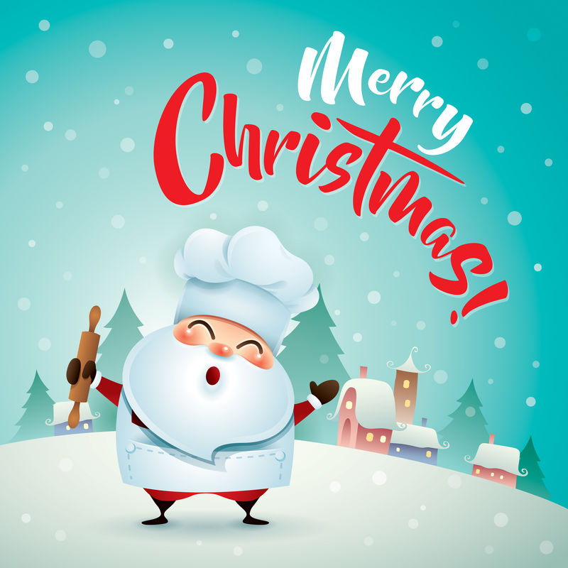 圣诞快乐！老式圣诞贺卡