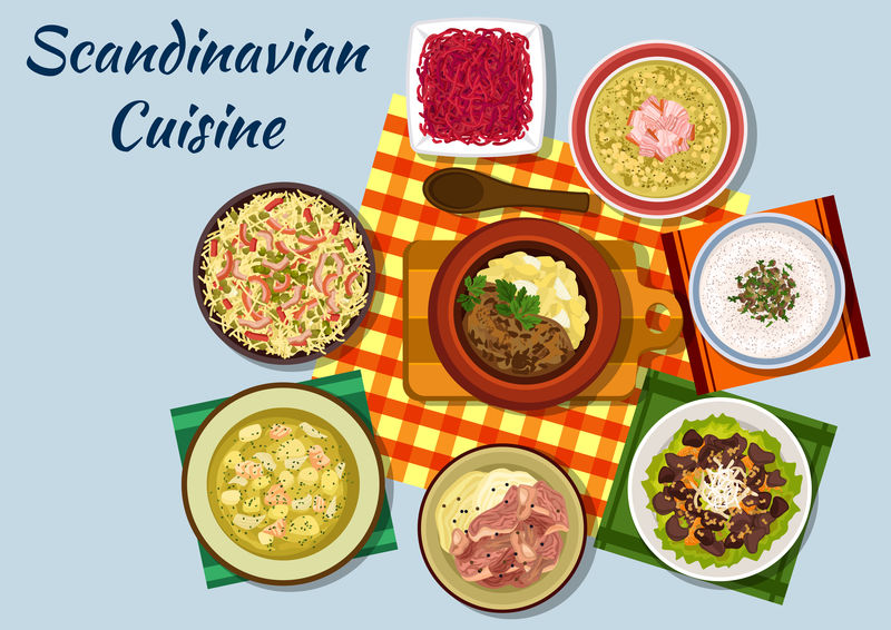 斯堪的纳维亚传统午餐菜