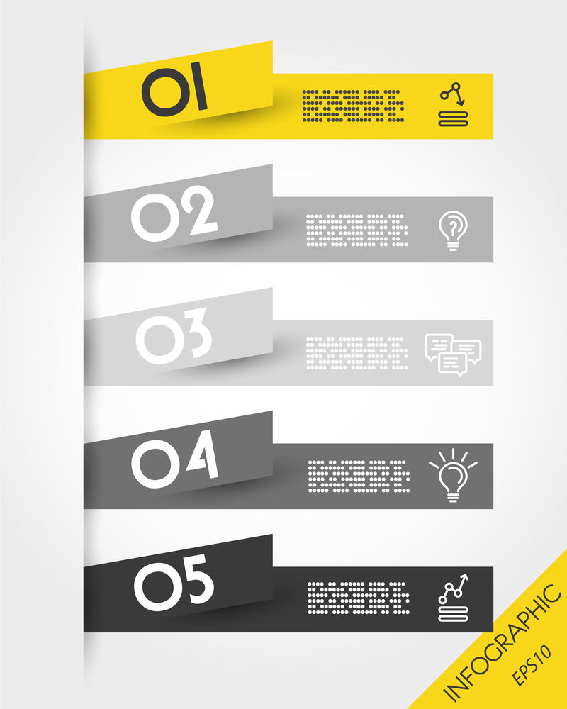 黄色长折纸贴纸